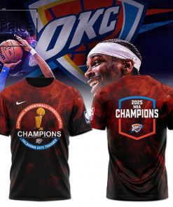 Red Oklahoma City Thunder NBA Champions 2025 Limited Edition T-Shirt