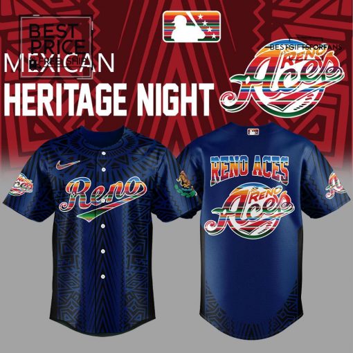 Reno Aces Mexican Heritage Night Blue Combo Limited Edition Baseball Jersey