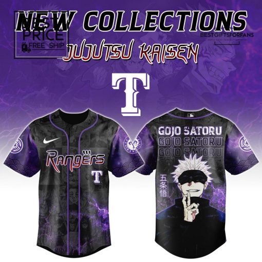 Texas Rangers MLB x Jujutsu Kaisen Limited Edition Baseball Jersey