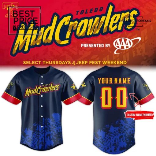  Toledo Mud Crawlers Adult Replica Limited Edition Baseball Jersey