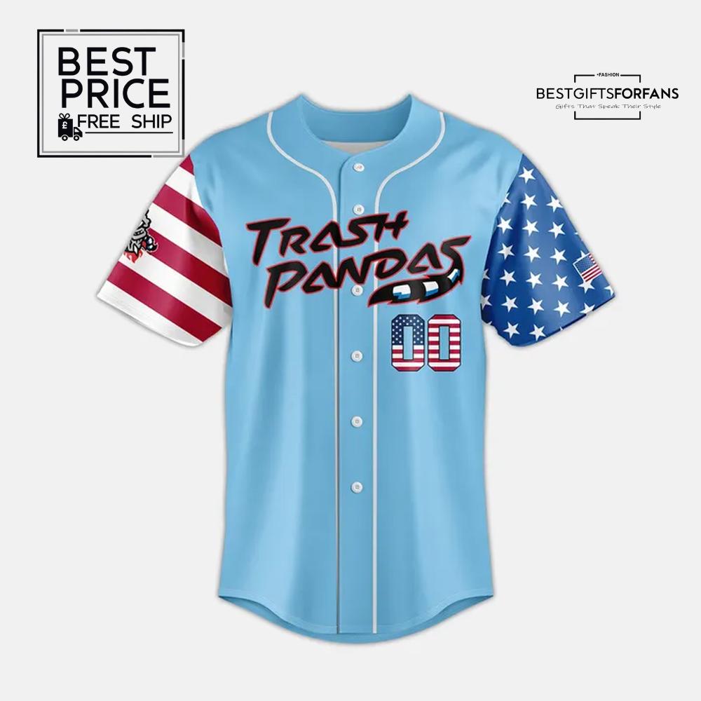 Trash Pandas x 2025 Independence Day Limited Edition Baseball Jersey Trash Pandas x 2025 Independence Day Limited Edition Baseball Jersey