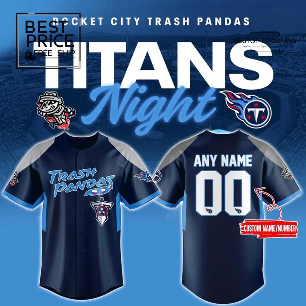 Trash Pandas x Tennessee Titans Night Limited Edition Baseball Jersey Trash Pandas x Tennessee Titans Night Limited Edition Baseball Jersey