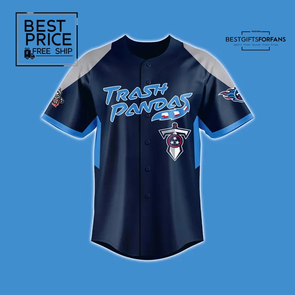 Trash Pandas x Tennessee Titans Night Limited Edition Baseball Jersey Trash Pandas x Tennessee Titans Night Limited Edition Baseball Jersey
