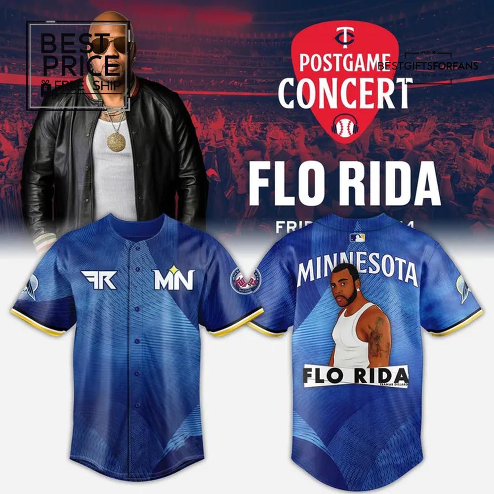 Twins 2025 Flo Rida Postgame Concert Limited Edition Baseball Jersey Twins 2025 Flo Rida Postgame Concert Limited Edition Baseball Jersey