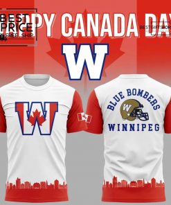 Winnipeg Blue Bombers 2025 Canada Day Special Edition T-Shirt
