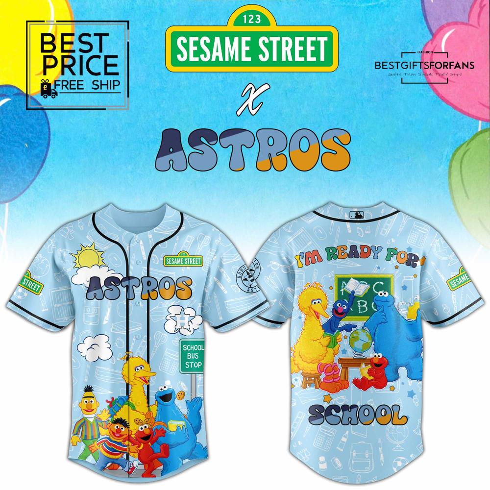 Astros x Sesame Back to School Limited Edition Baseball Jersey Astros x Sesame Back to School Limited Edition Baseball Jersey