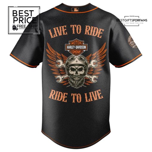 Harley x LAD Live to Ride Ride to Live Limited Edition Baseball Jersey