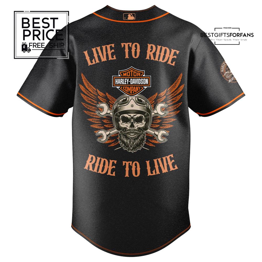 Harley x LAD Live to Ride Ride to Live Limited Edition Baseball Jersey Harley x LAD Live to Ride Ride to Live Limited Edition Baseball Jersey