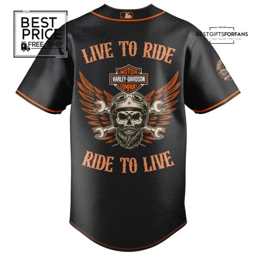 Harley x TEX Live to Ride Ride to Live Limited Edition Baseball Jersey