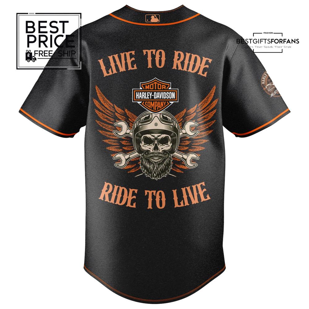 Harley x TEX Live to Ride Ride to Live Limited Edition Baseball Jersey Harley x TEX Live to Ride Ride to Live Limited Edition Baseball Jersey