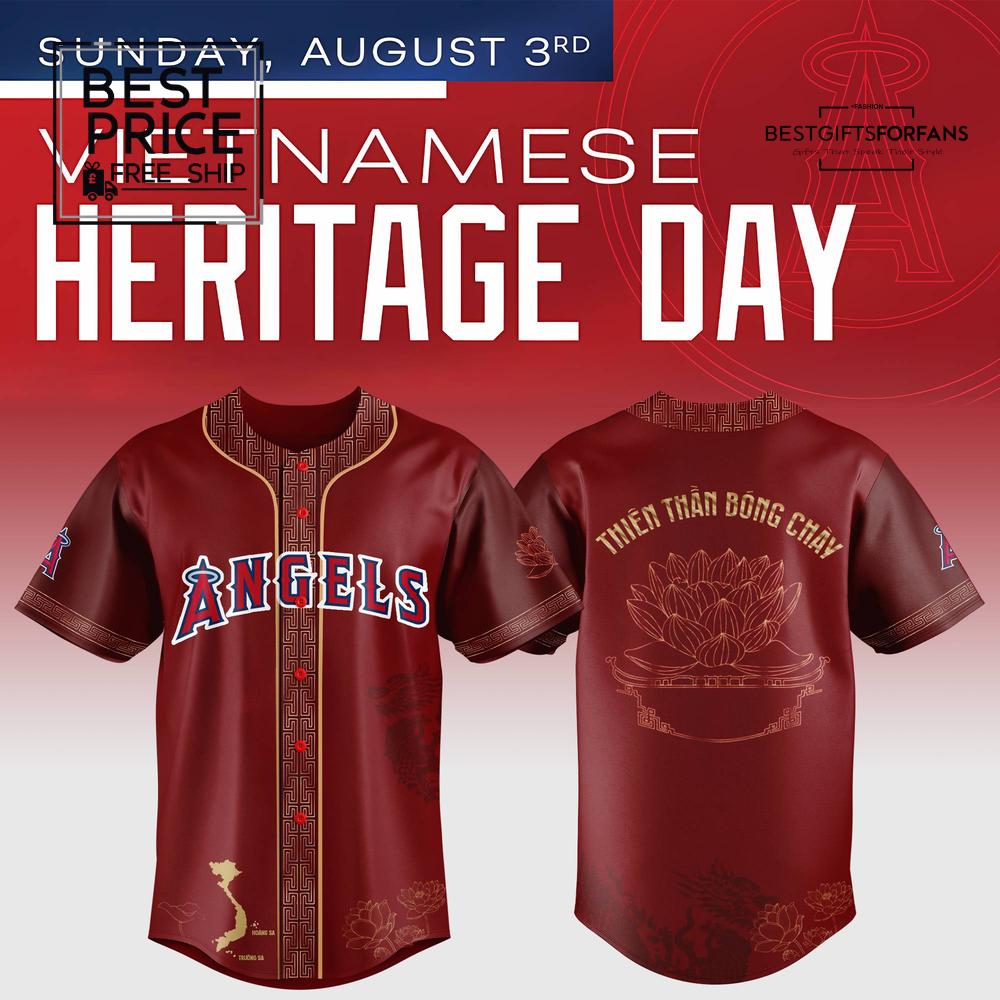 LAA x Vietnamese Heritage Night Limited Edition Baseball Jersey LAA x Vietnamese Heritage Night Limited Edition Baseball Jersey