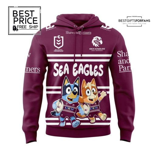 Manly Sea Eagles Bluey and Bingo Special Edition Hoodie