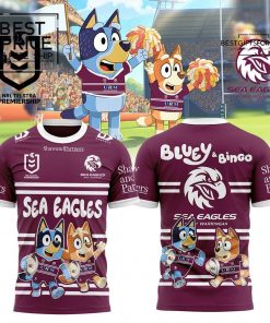Manly Sea Eagles Bluey and Bingo Special Edition T-Shirt