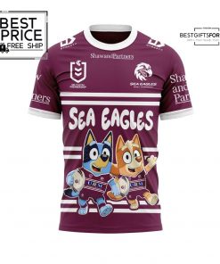 Limited Edition Manly Sea Eagles Bluey and Bingo Shirt 2