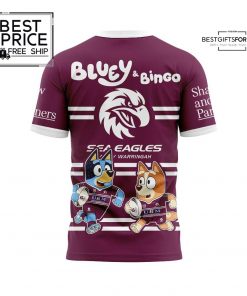 Limited Edition Manly Sea Eagles Bluey and Bingo Shirt 3