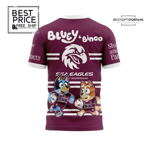 Manly Sea Eagles Bluey and Bingo Special Edition T-Shirt