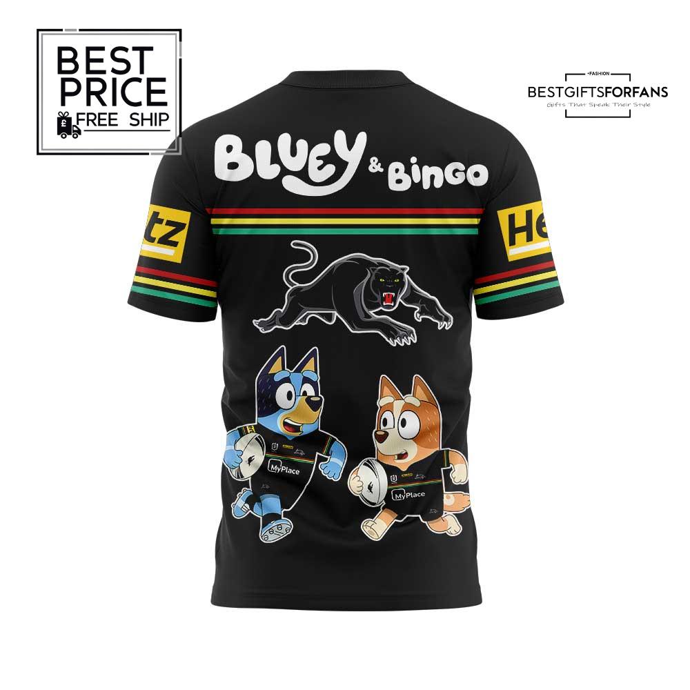 Penrith Panthers Bluey and Bingo Limited Edition T-Shirt Penrith Panthers Bluey and Bingo Limited Edition T-Shirt