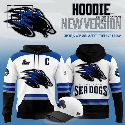 Saint John Sea Dogs Hockey New 2025 White Special Edition Hoodie