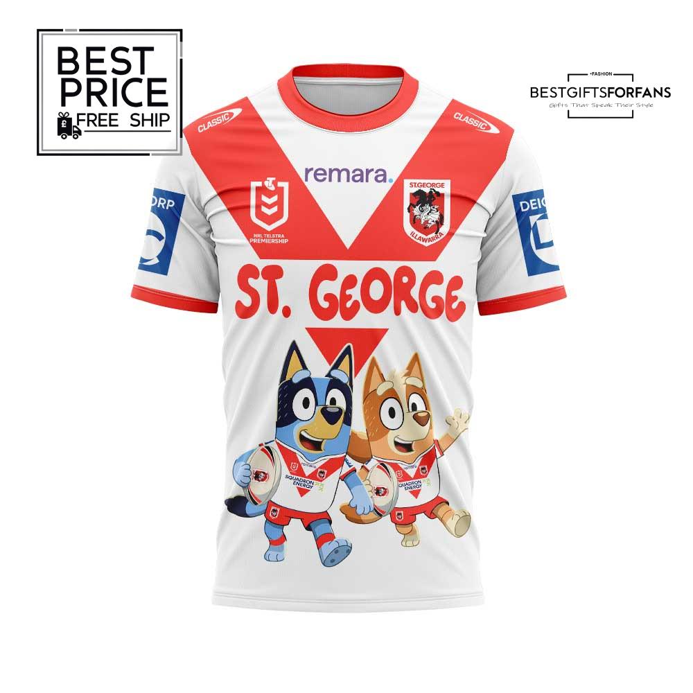 St. George Illawarra Dragons x Bluey and Bingo Limited Edition T-Shirt St. George Illawarra Dragons x Bluey and Bingo Limited Edition T-Shirt