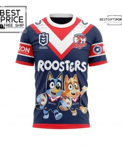 Sydney Roosters Bluey and Bingo Limited Edition T-Shirt