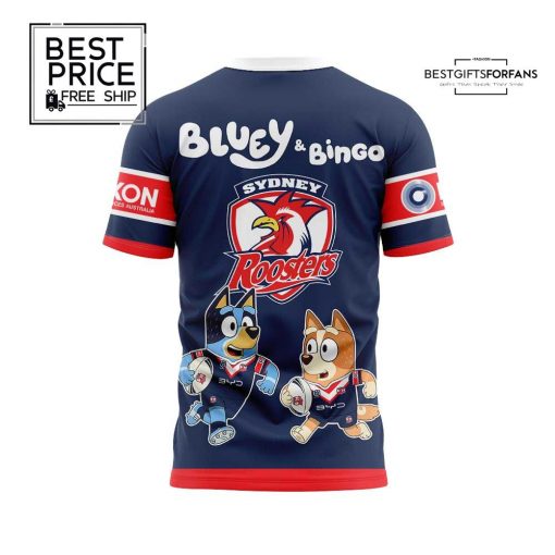 Sydney Roosters Bluey and Bingo Limited Edition T-Shirt