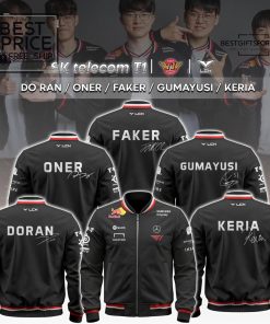 SKT T1 Special MSI 5 Member With Signature Special Edition Baseball Jacket
