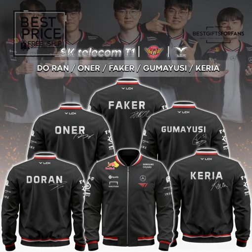 SKT T1 Special MSI 5 Member With Signature Special Edition Baseball Jacket