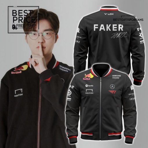 SKT T1 Special MSI 5 Member With Signature Special Edition Baseball Jacket