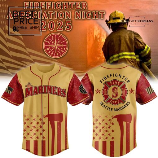 Seattle Mariners Firefighter Appreciation Limited Edition Baseball Jersey